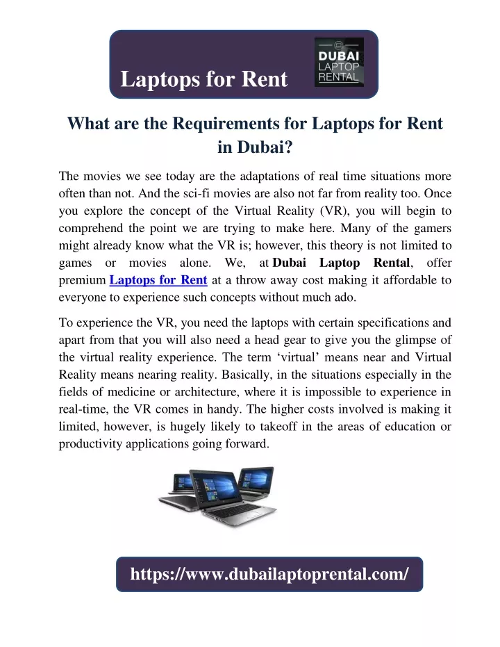 laptops for rent