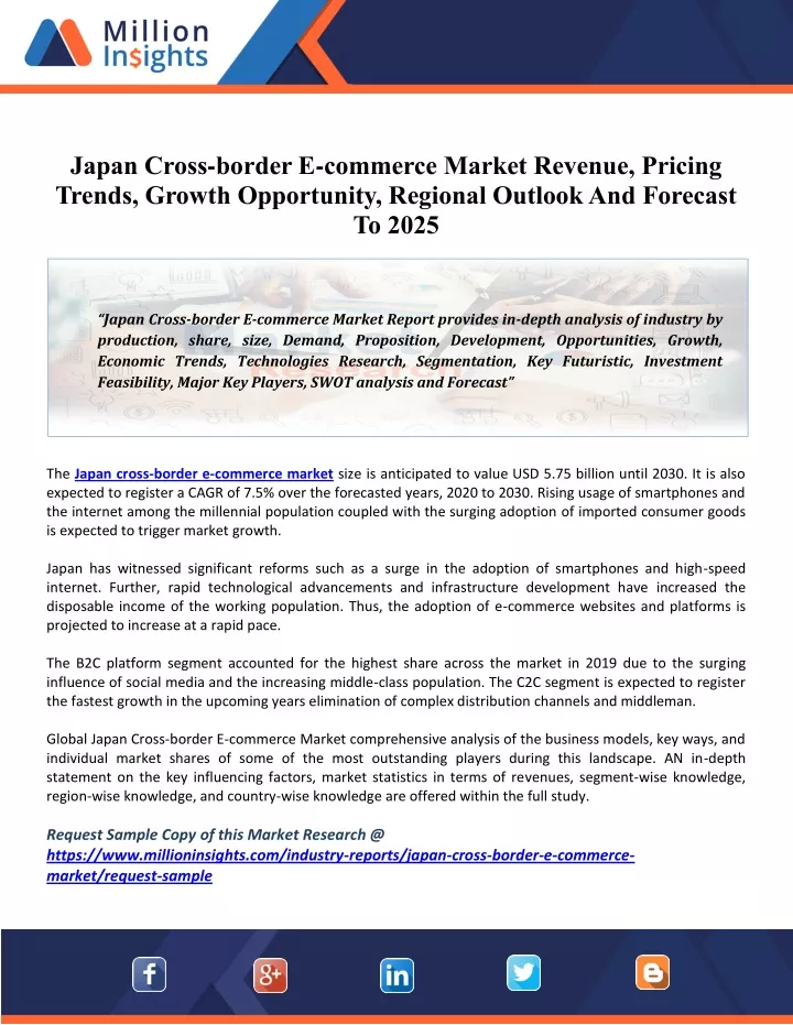 japan cross border e commerce market revenue