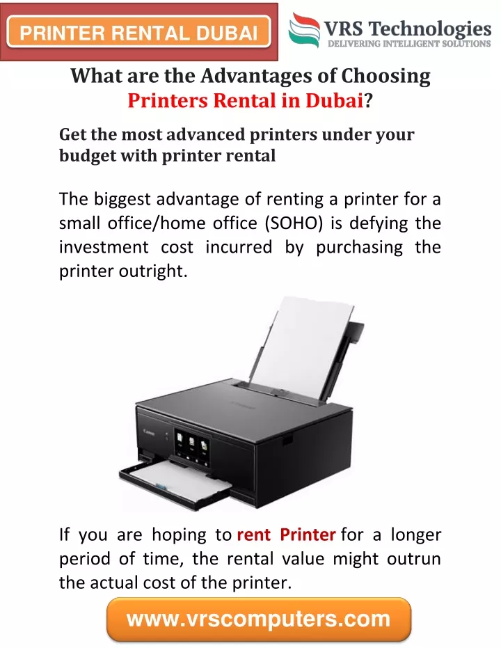 printer rental dubai