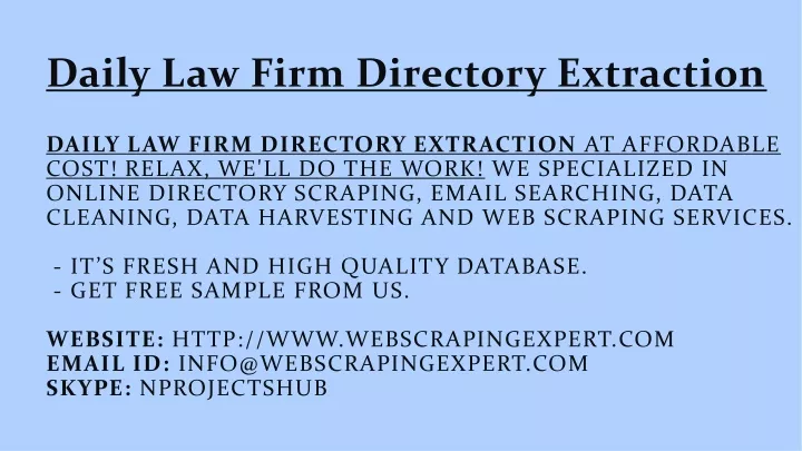 daily law firm directory extraction