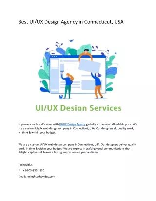 Best UI/UX Design Agency in Connecticut, USA