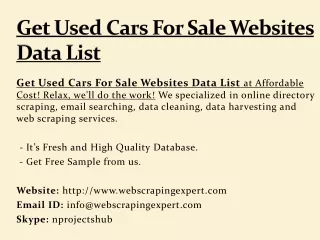 get used cars for sale websites data list