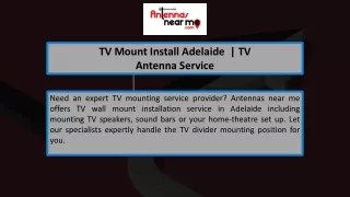 TV Mount Install Adelaide  | TV Antenna Service