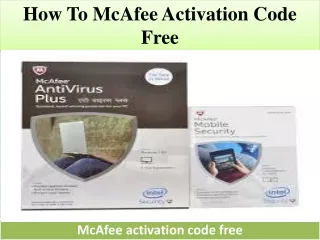 How to McAfee activation code free