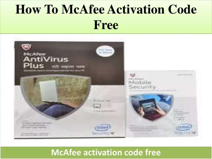 how to mcafee activation code free