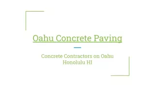 Concrete Masons on Oahu Honolulu HI |808-670-1959