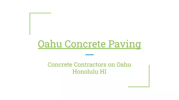 oahu concrete paving