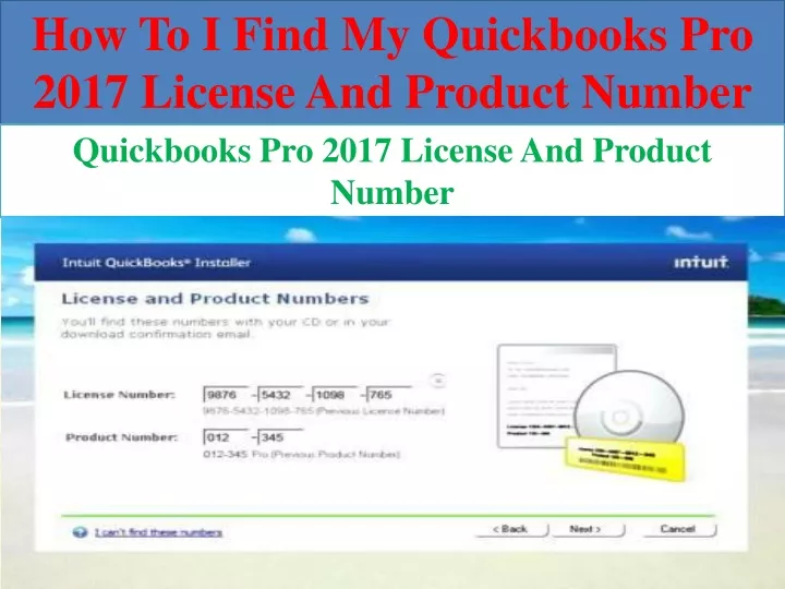 how to i find my quickbooks pro 2017 license