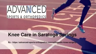 Knee Care in Saratoga Springs