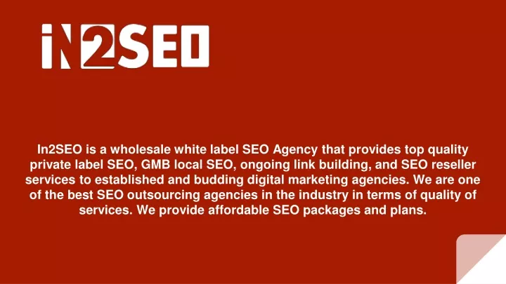 in2seo is a wholesale white label seo agency that