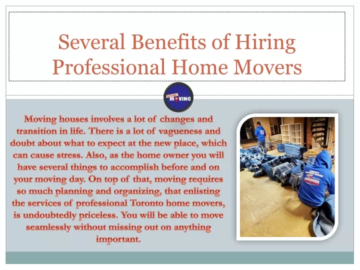 several benefits of hiring professional home movers