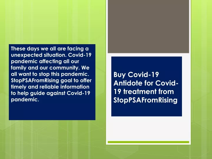 buy covid 19 antidote for covid 19 treatment from stoppsafromrising