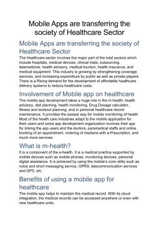 mobile apps are transferring the society
