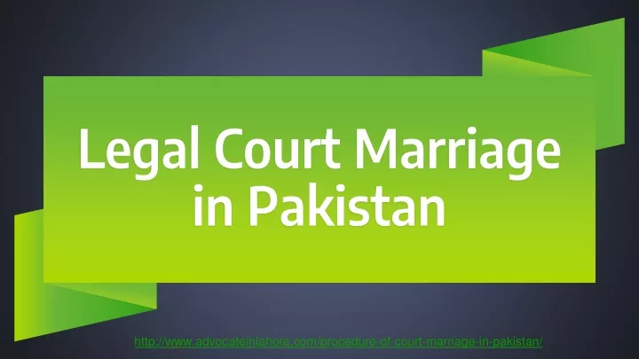 legal court marriage in pakistan