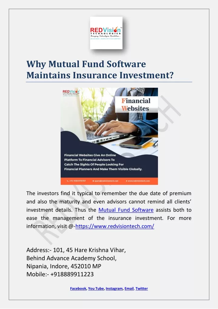 why mutual fund software maintains insurance