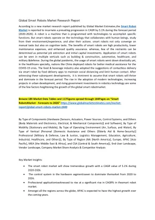 global smart robots market research report