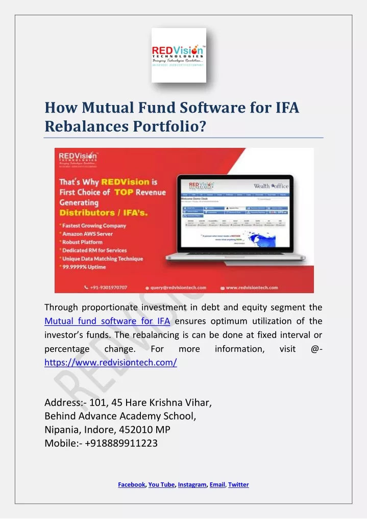 how mutual fund software for ifa rebalances