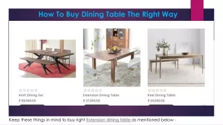 how to buy dining table the right way