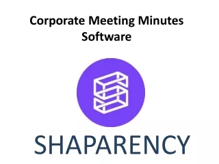 Corporate Meeting Minutes Software