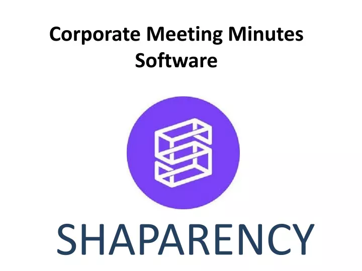 corporate meeting minutes software
