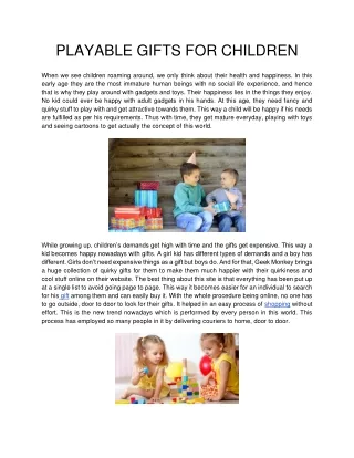 playable gifts for children