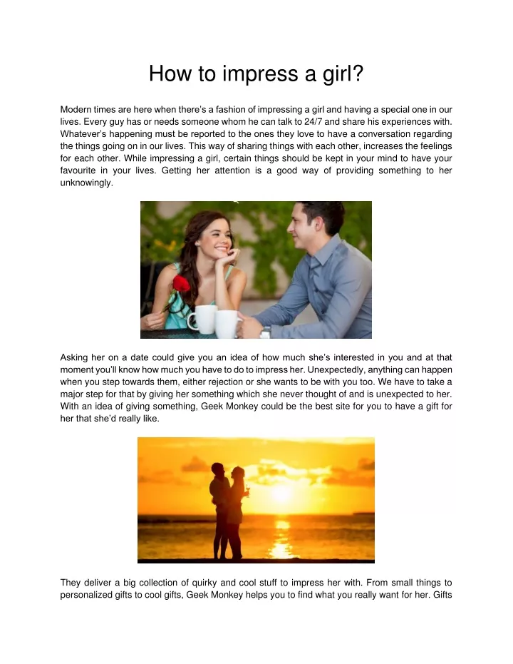 how to impress a girl