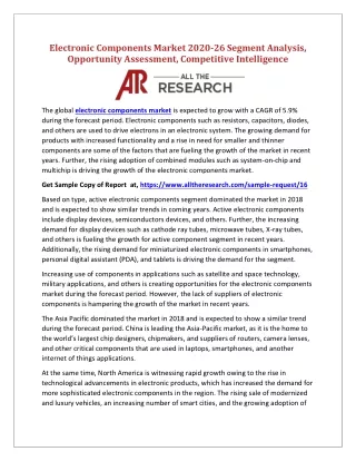 electronic components market 2020 26 segment