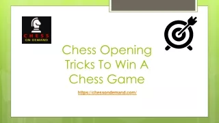 Chess Opening Tricks To Win A Chess Game - Chessondemand