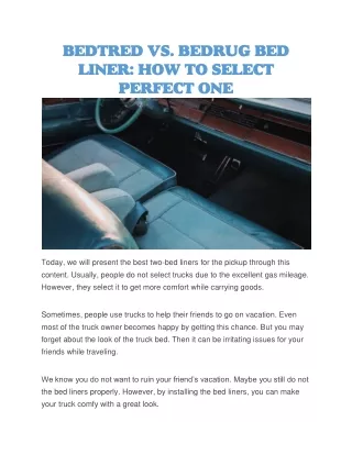 bedtred vs bedrug bed liner how to select perfect
