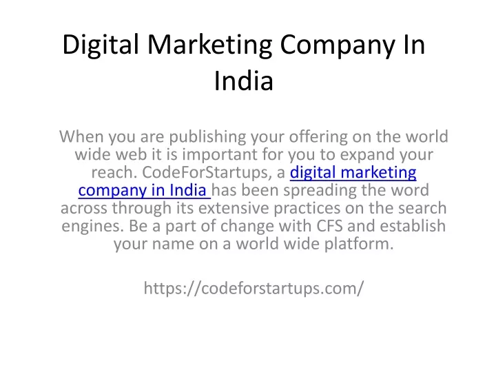 digital marketing company in india