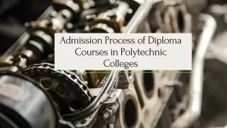 Admission Process of Diploma Courses in Polytechnic Colleges