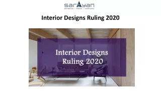 Interior Designs Ruling 2020