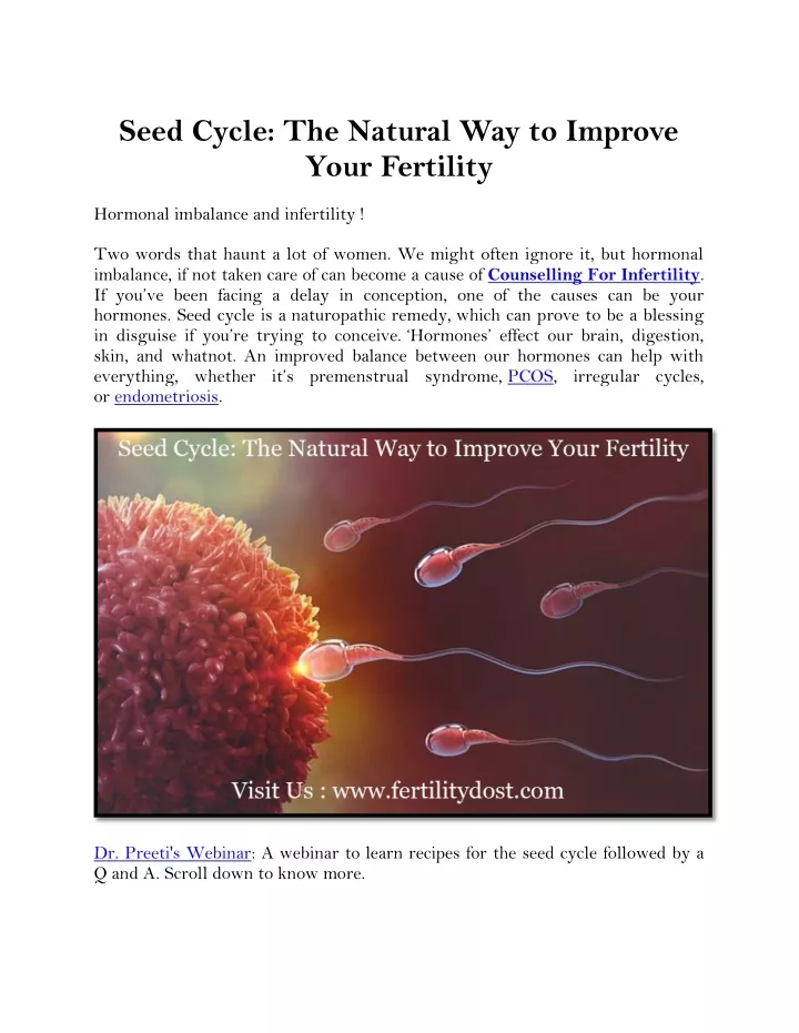 seed cycle the natural way to improve your