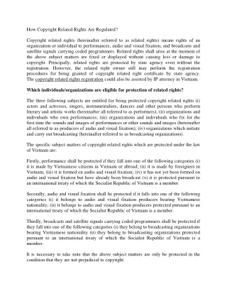 how copyright related rights are regulated