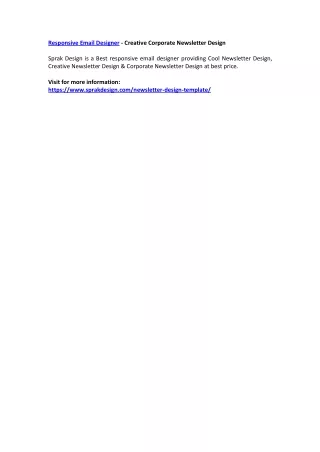 responsive email designer creative corporate