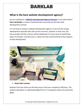 What is the best website development agency?