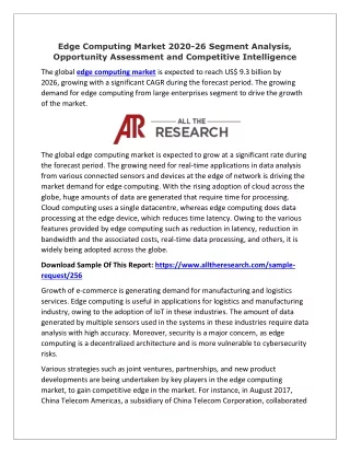 edge computing market 2020 26 segment analysis