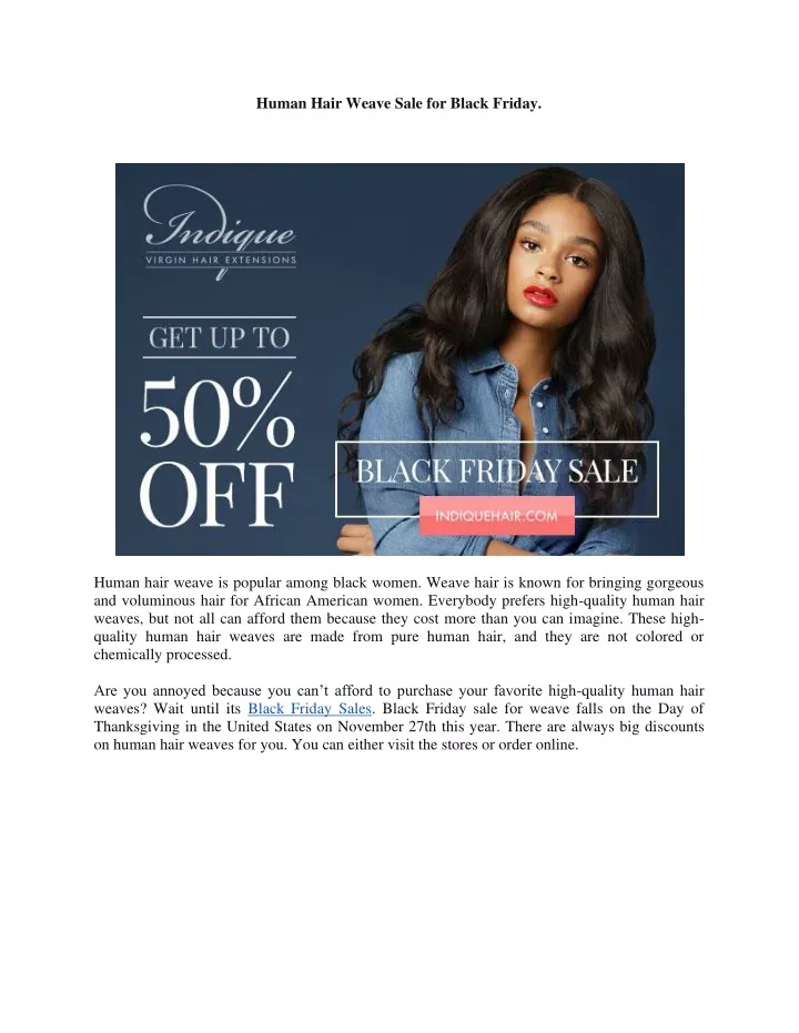 human hair weave sale for black friday