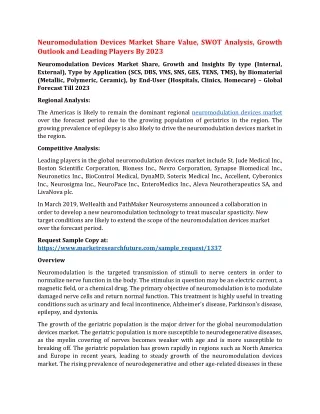 neuromodulation devices market share value swot