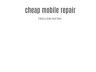 cheap mobile repair