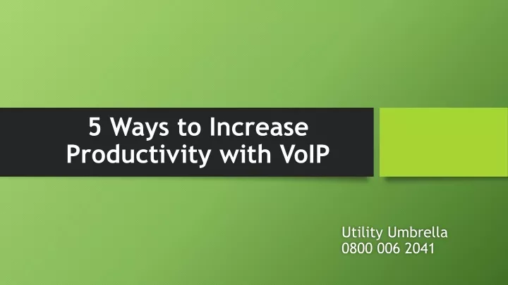 5 ways to increase productivity with voip