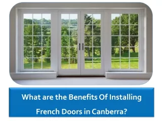 French Doors in Canberra