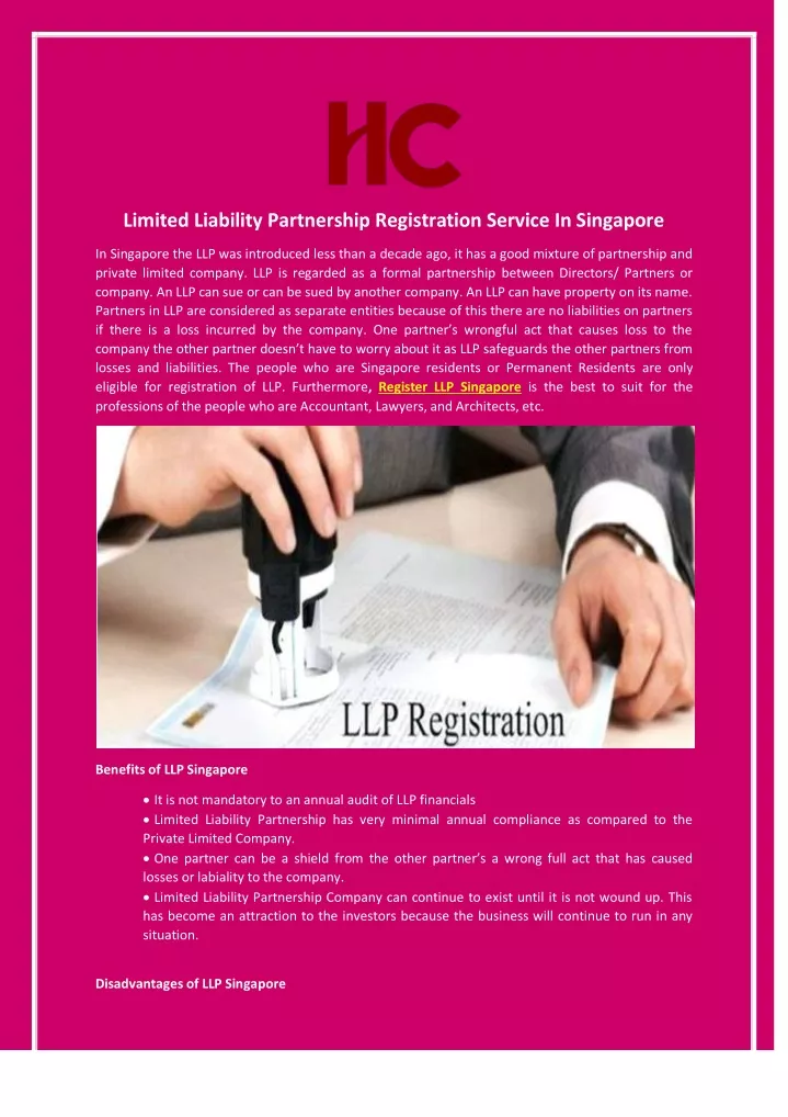 limited liability partnership registration