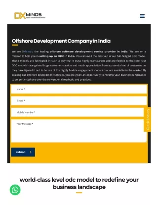 Offshore Software Development Company in India - DxMinds