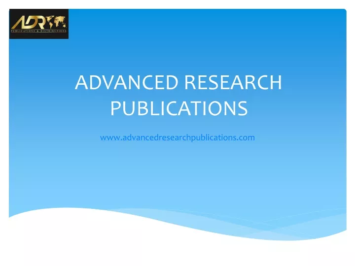 advanced research publications