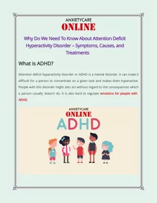 Causes Of ADHD | Attention Deficit Hyperactivity Disorder