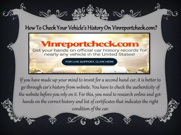 how to check your vehicle s history