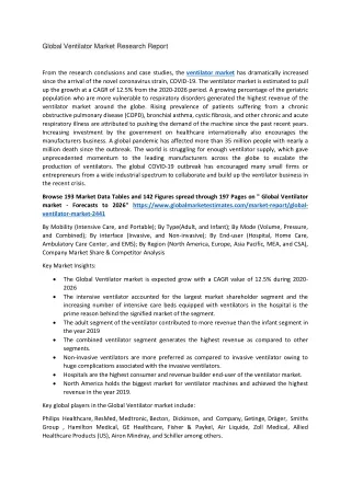 global ventilator market research report
