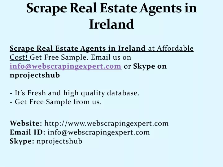 scrape real estate agents in ireland