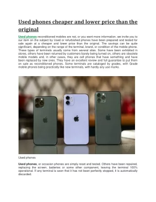 used phones cheaper and lower price than